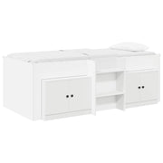 Loft bed frame met kast wit 203x101x68,5 cm