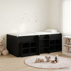 Loftbed frame met kast 203x101x68,5 cm zwart