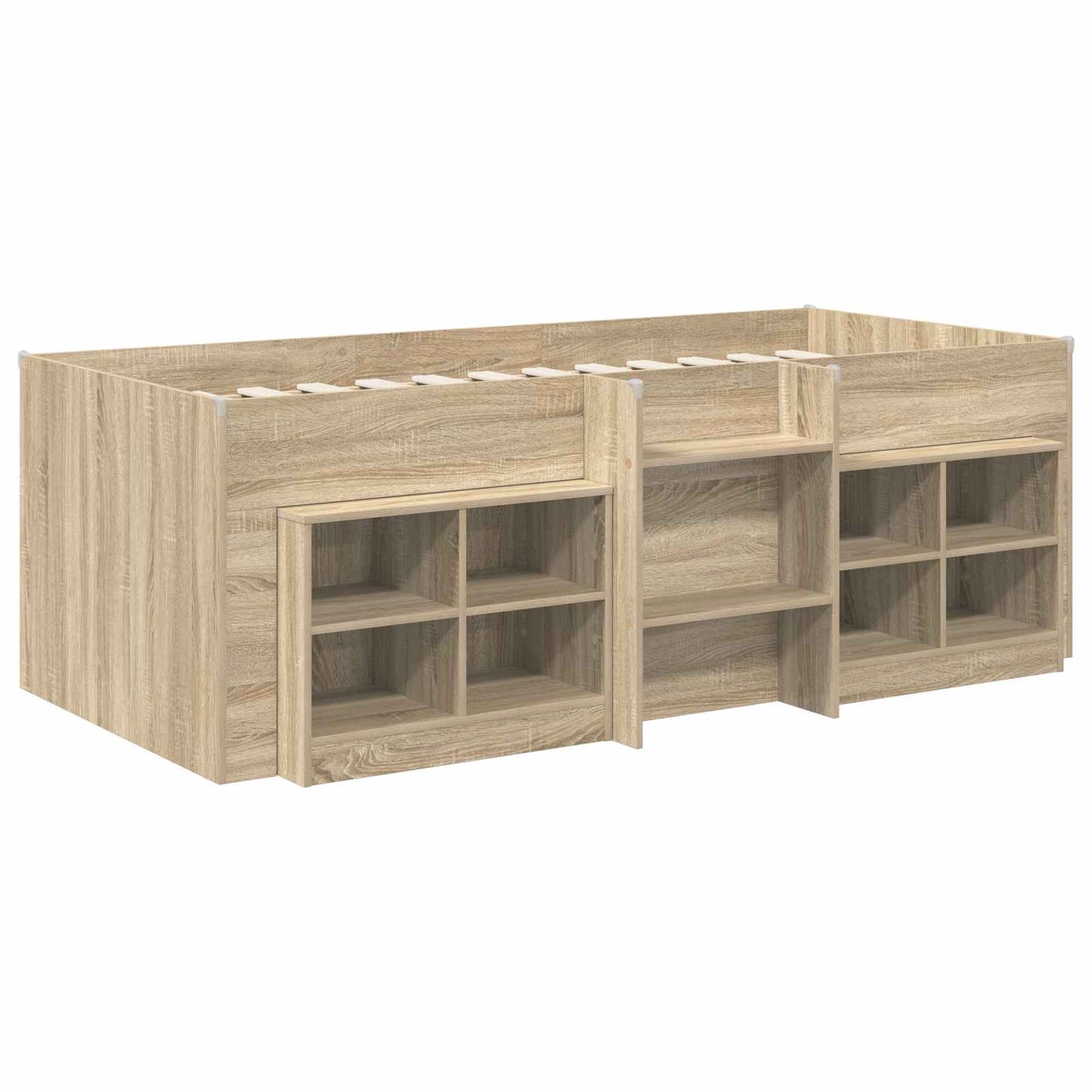 Loft Bed Frame met Kast 3 st Sonoma Eiken Bewerkt hout