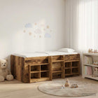 Loftbed met kast 203x101x68.5 cm oud hout