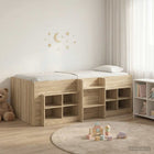 Loft bed frame met kast 203x111x68.5 cm Sonoma eiken