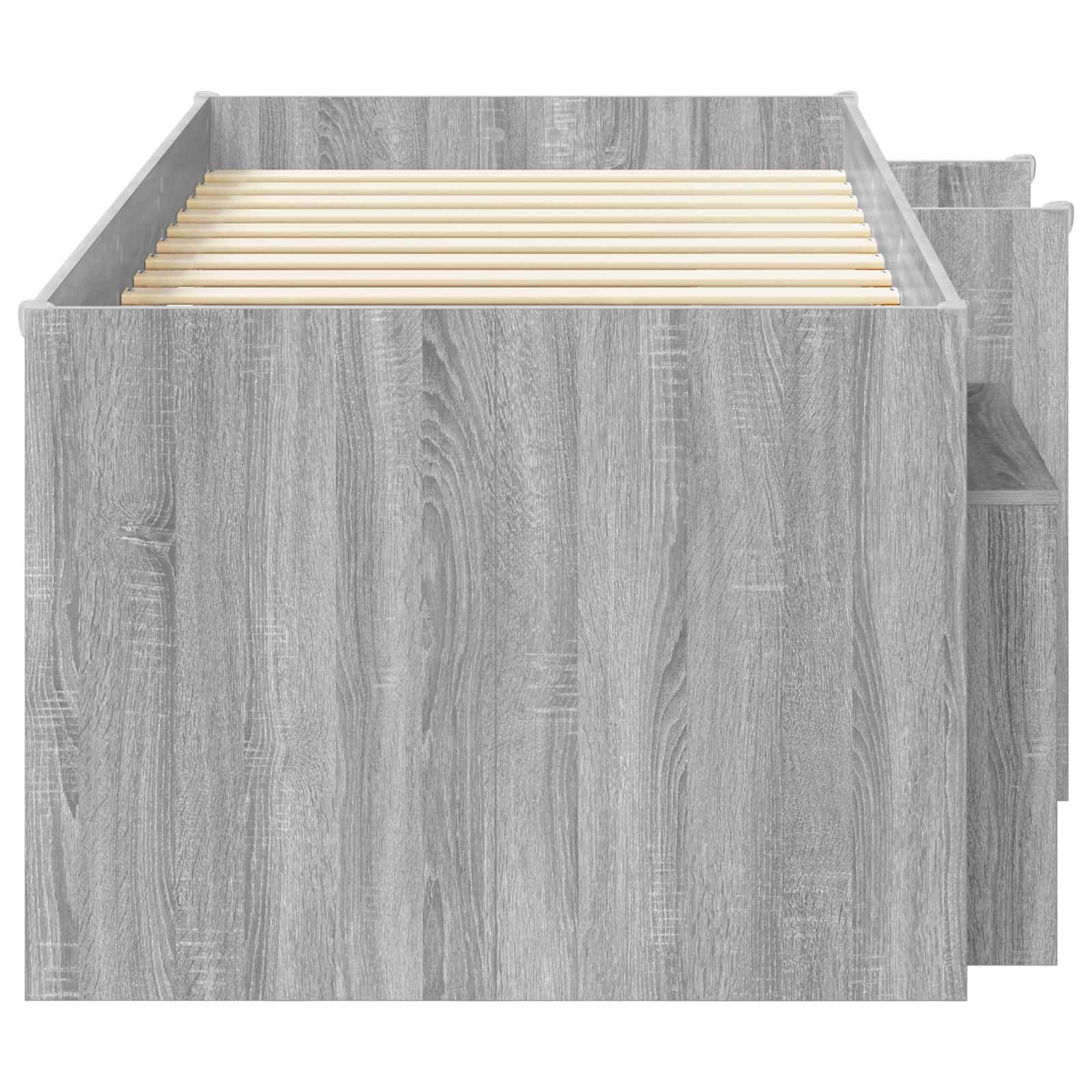 Loft Bed Frame met Kast 3 st Grijs Sonoma Bewerkt hout