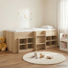 Loft bedframe met kast 193x111x68,5 cm sonoma eiken