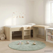 Kinderbed met bureau 203x101x68,5 cm Sonoma eiken
