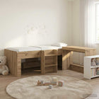 Bed met bureau 203x101x68.5 cm bewerkt hout