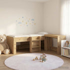 Bedframe met bureau 203x111x68,5 cm bewerkt hout