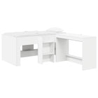 Kinderbed met bureau wit 80x160 cm
