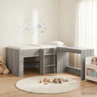 Kinderbed met bureau 163x101x68,5 cm grijs Sonoma