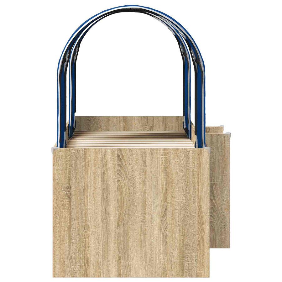 Bed met Tunnel 3 st Sonoma en Blauw Bewerkt hout