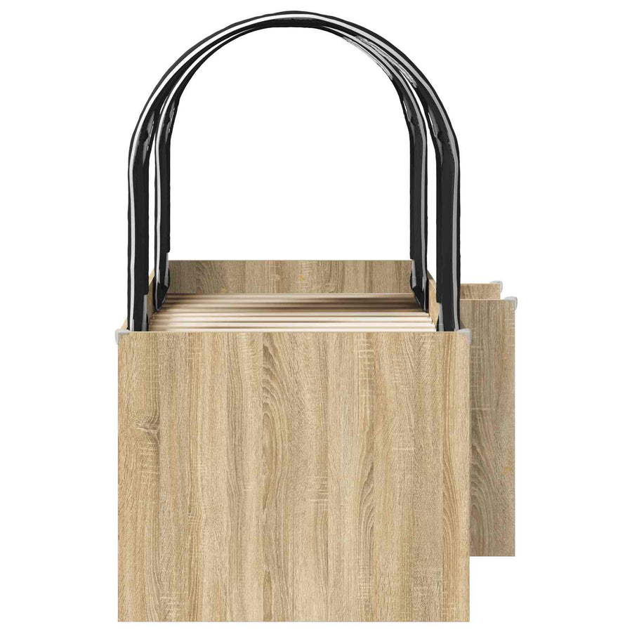 Bed met Tunnel 3 st Sonoma en Zwart Bewerkt hout