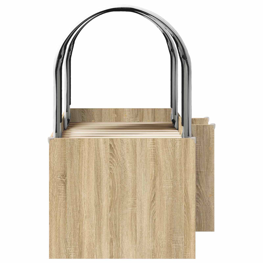 Bed met Tunnel 3 st Sonoma en Wit Bewerkt hout