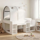 Bedframe 163x108.5x65 cm wit bewerkt hout