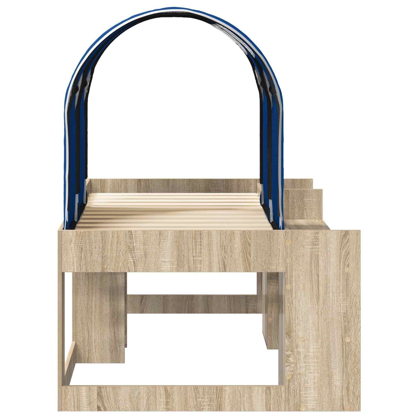 Bed met Tunnel 3 st Sonoma eiken en blauw Bewerkt hout