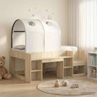Bed met tunnel 163x108,5x65 cm Sonoma eiken wit