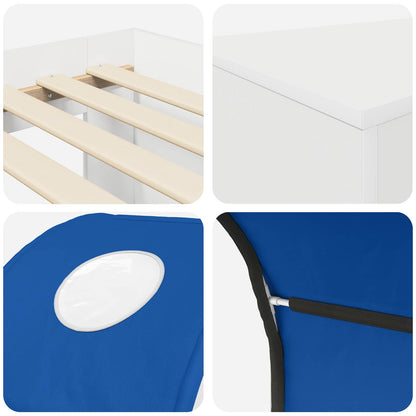 Bed met Tunnel 4 pcs Artisian Eik en Blauw Bewerkt hout