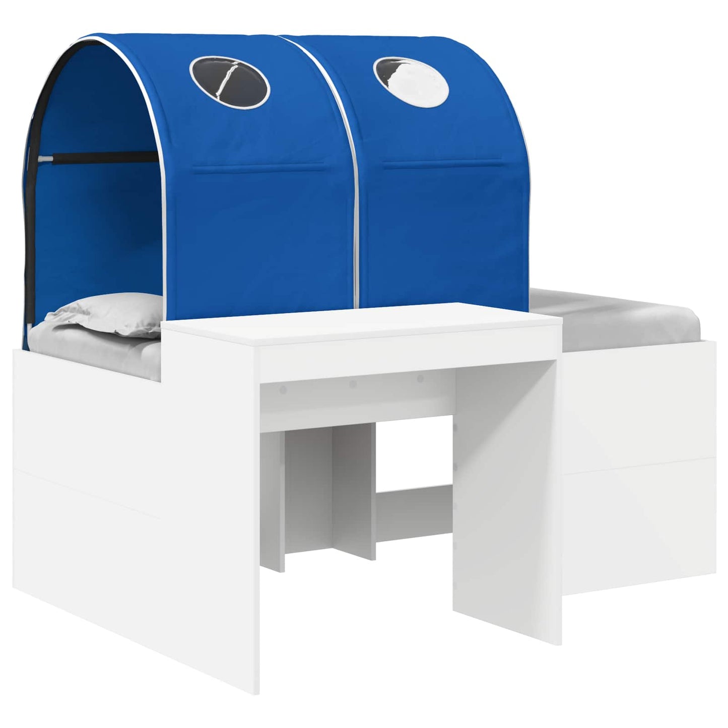 Bed met Tunnel 4 pcs Artisian Eik en Blauw Bewerkt hout