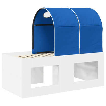 Bed met Tunnel 4 pcs Artisian Eik en Blauw Bewerkt hout