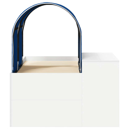 Bed met Tunnel 4 pcs Artisian Eik en Blauw Bewerkt hout