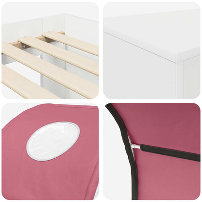 Bed met Tunnel 4 pcs Artisian Eik en Roze Bewerkt hout