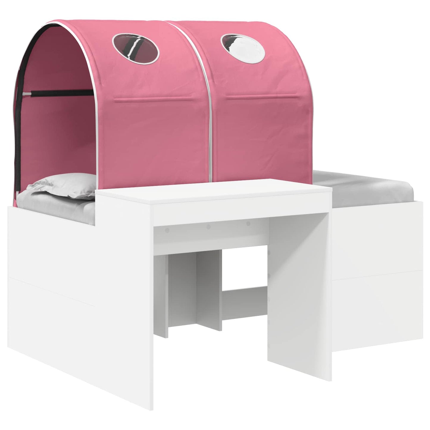 Bed met Tunnel 4 pcs Artisian Eik en Roze Bewerkt hout