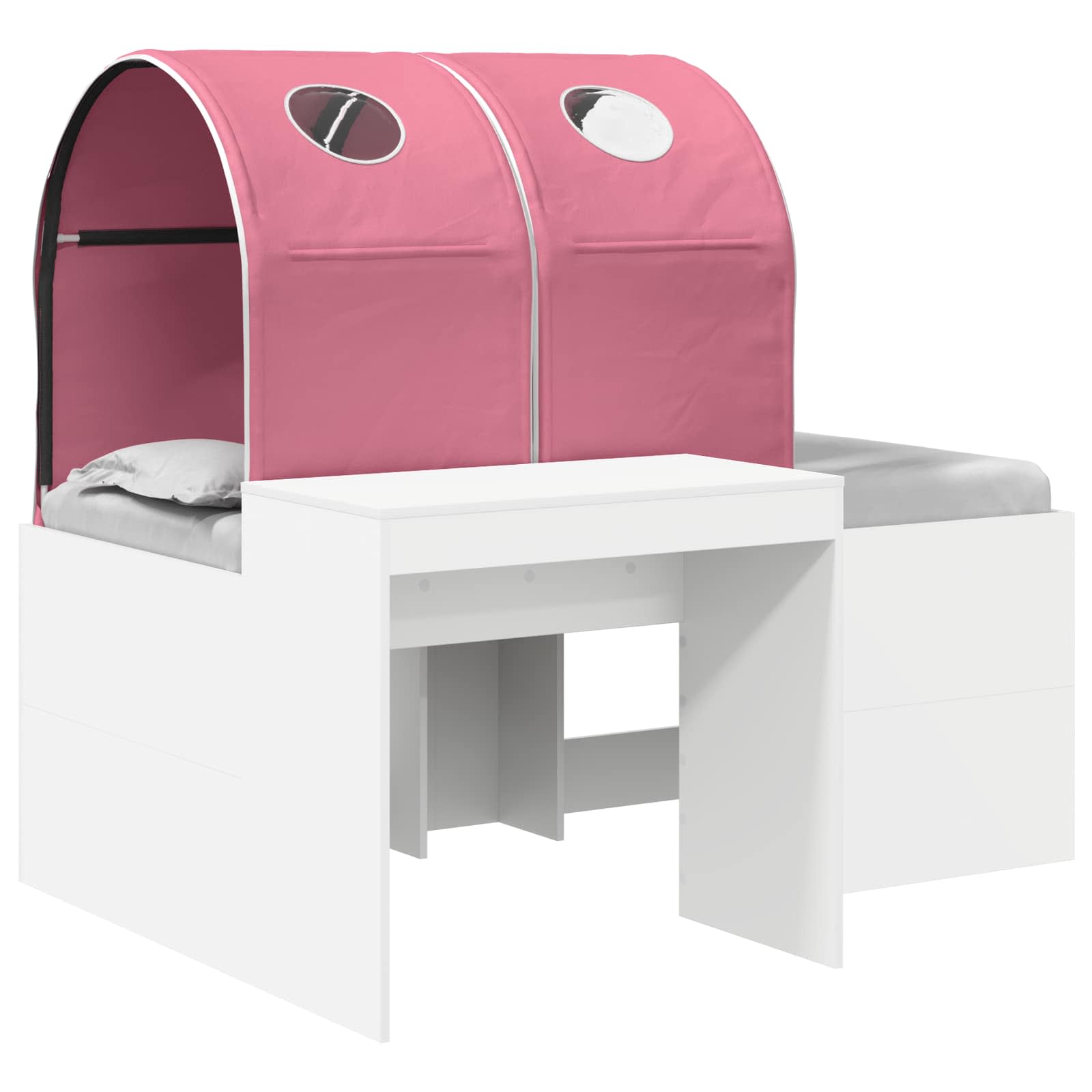 Bed met Tunnel 4 pcs Artisian Eik en Roze Bewerkt hout