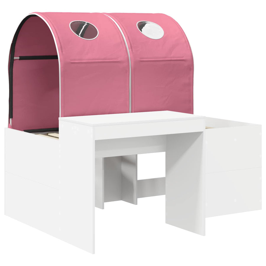 Bed met Tunnel 4 pcs Artisian Eik en Roze Bewerkt hout