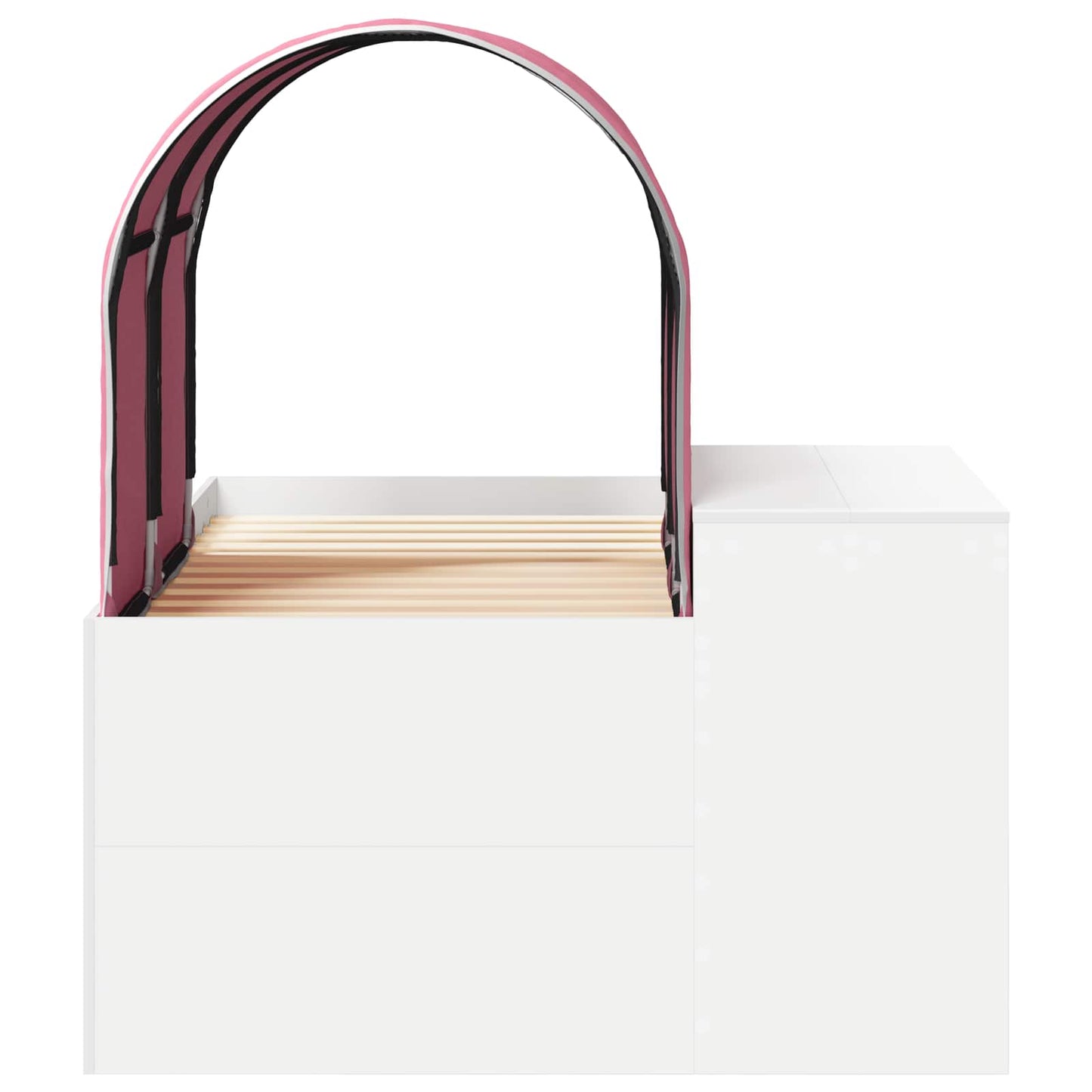 Bed met Tunnel 4 pcs Artisian Eik en Roze Bewerkt hout