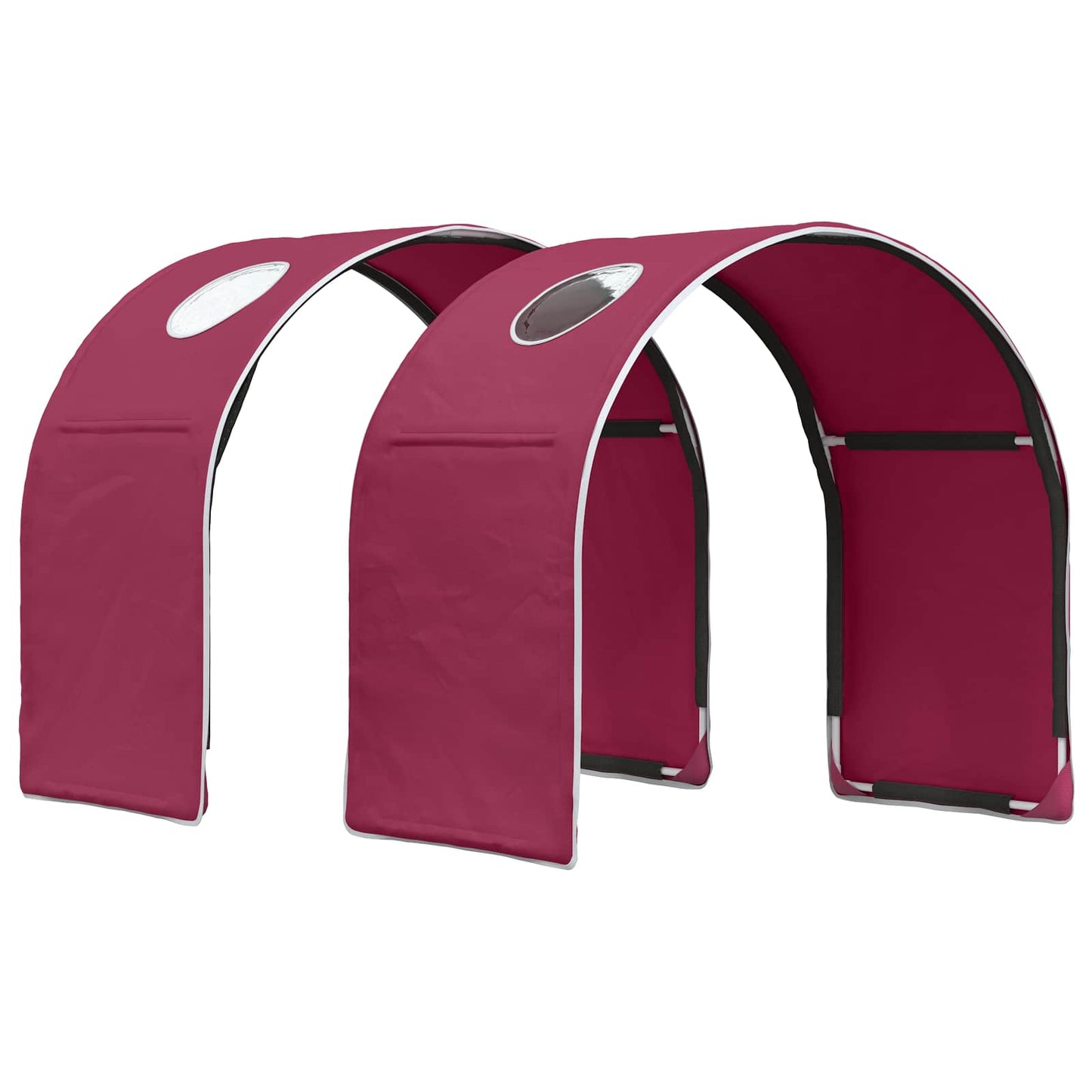 Bed met Tunnel 4 pcs Artisian Eik en Rood Bewerkt hout