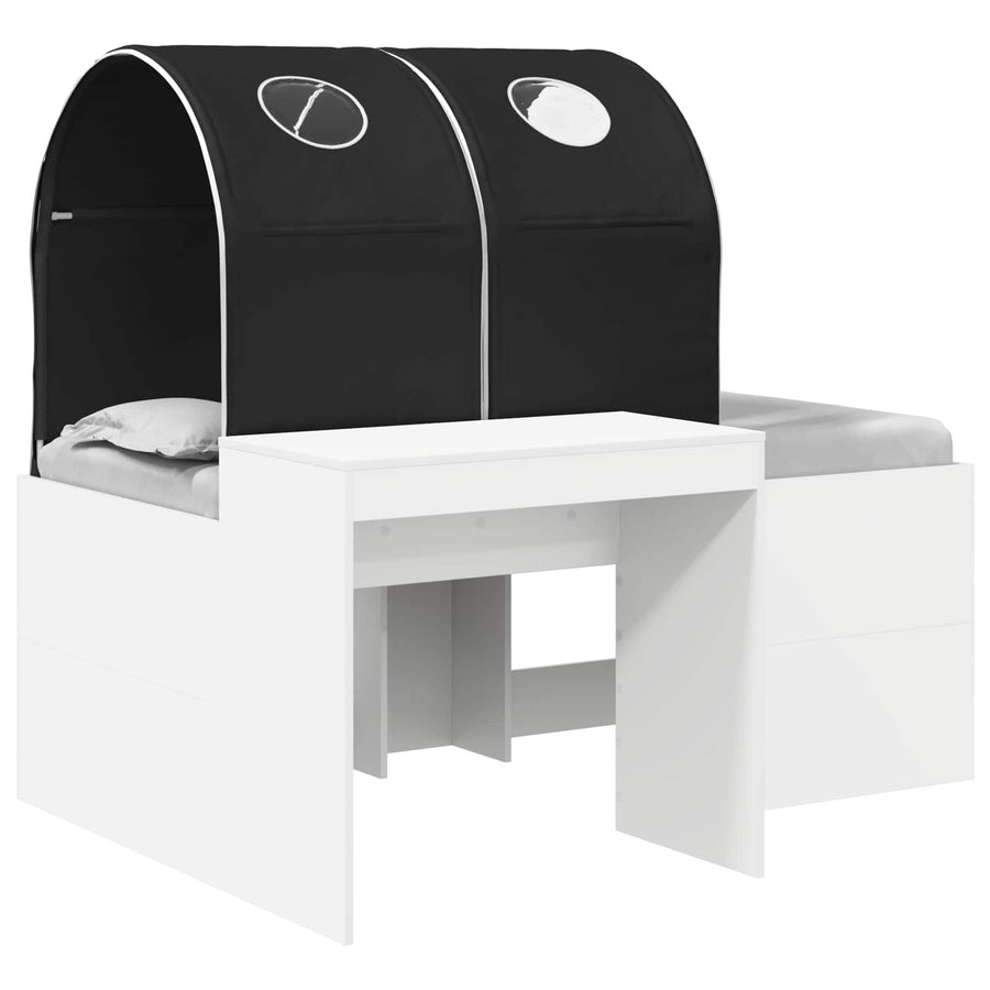 Bed met Tunnel 4 pcs Artisian Eik en Zwart Bewerkt hout