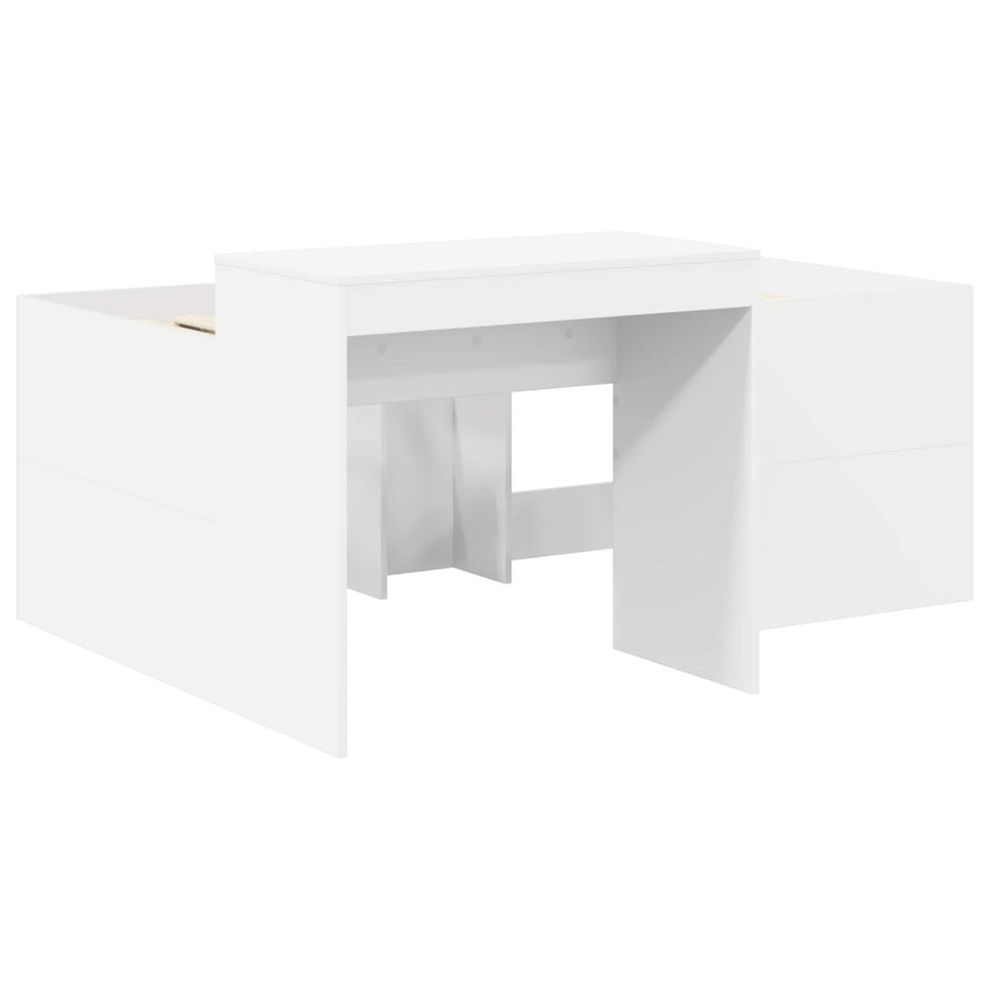 Bed met Tunnel 4 pcs Artisian Eik en Zwart Bewerkt hout