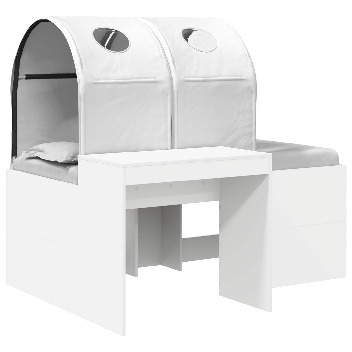 Bed met Tunnel 4 pcs Artisian Eik en Wit Bewerkt hout