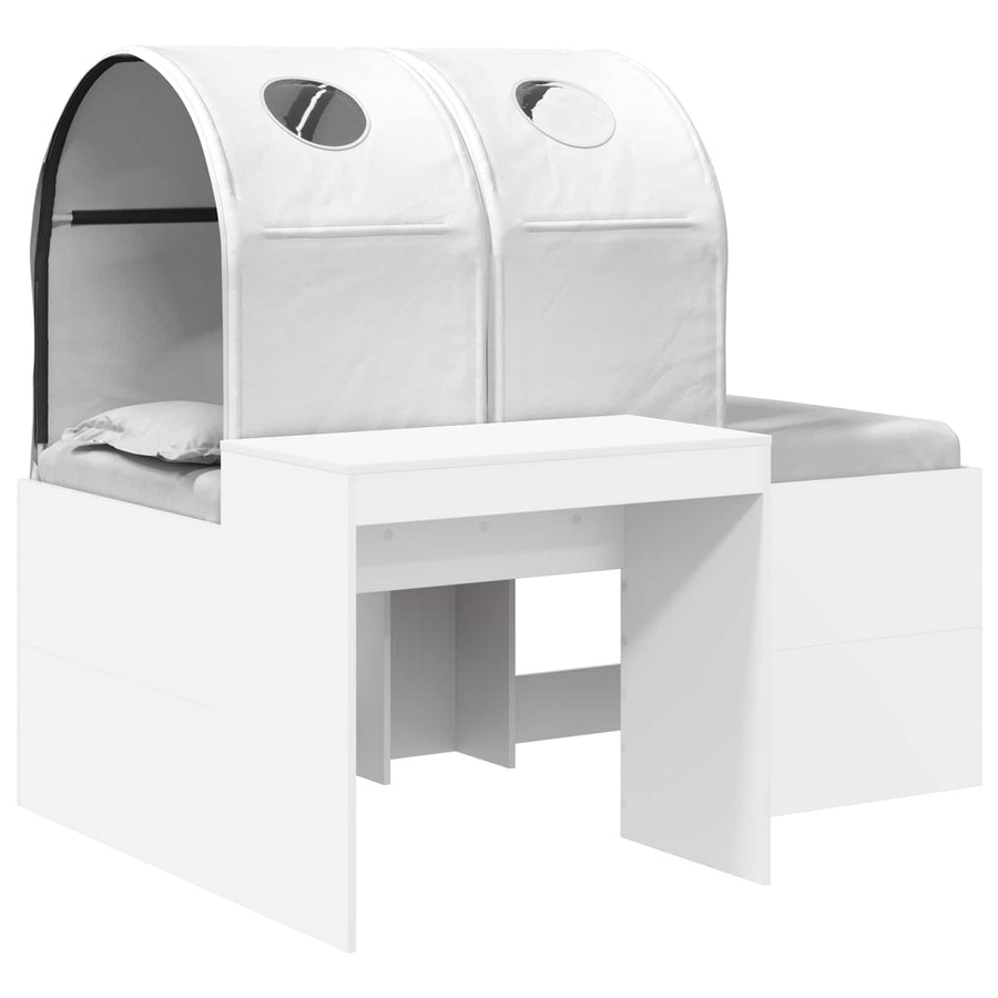 Bed met Tunnel 4 pcs Artisian Eik en Wit Bewerkt hout