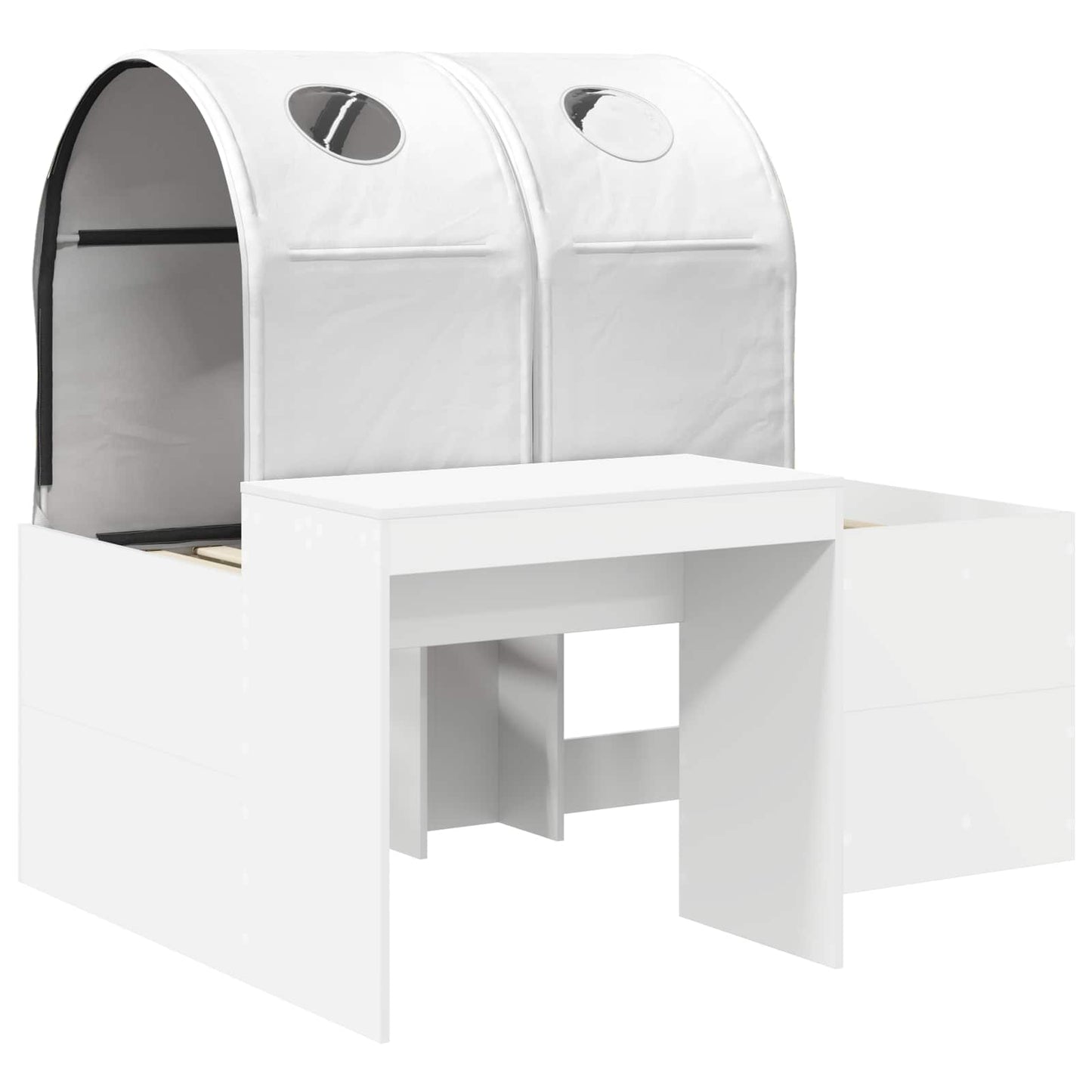 Bed met Tunnel 4 pcs Artisian Eik en Wit Bewerkt hout