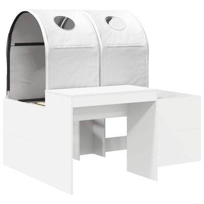 Bed met Tunnel 4 pcs Artisian Eik en Wit Bewerkt hout
