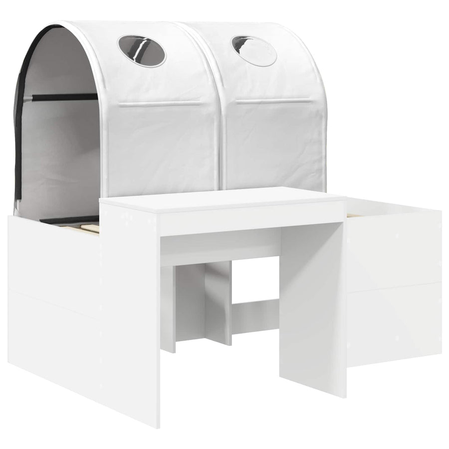 Bed met Tunnel 4 pcs Artisian Eik en Wit Bewerkt hout