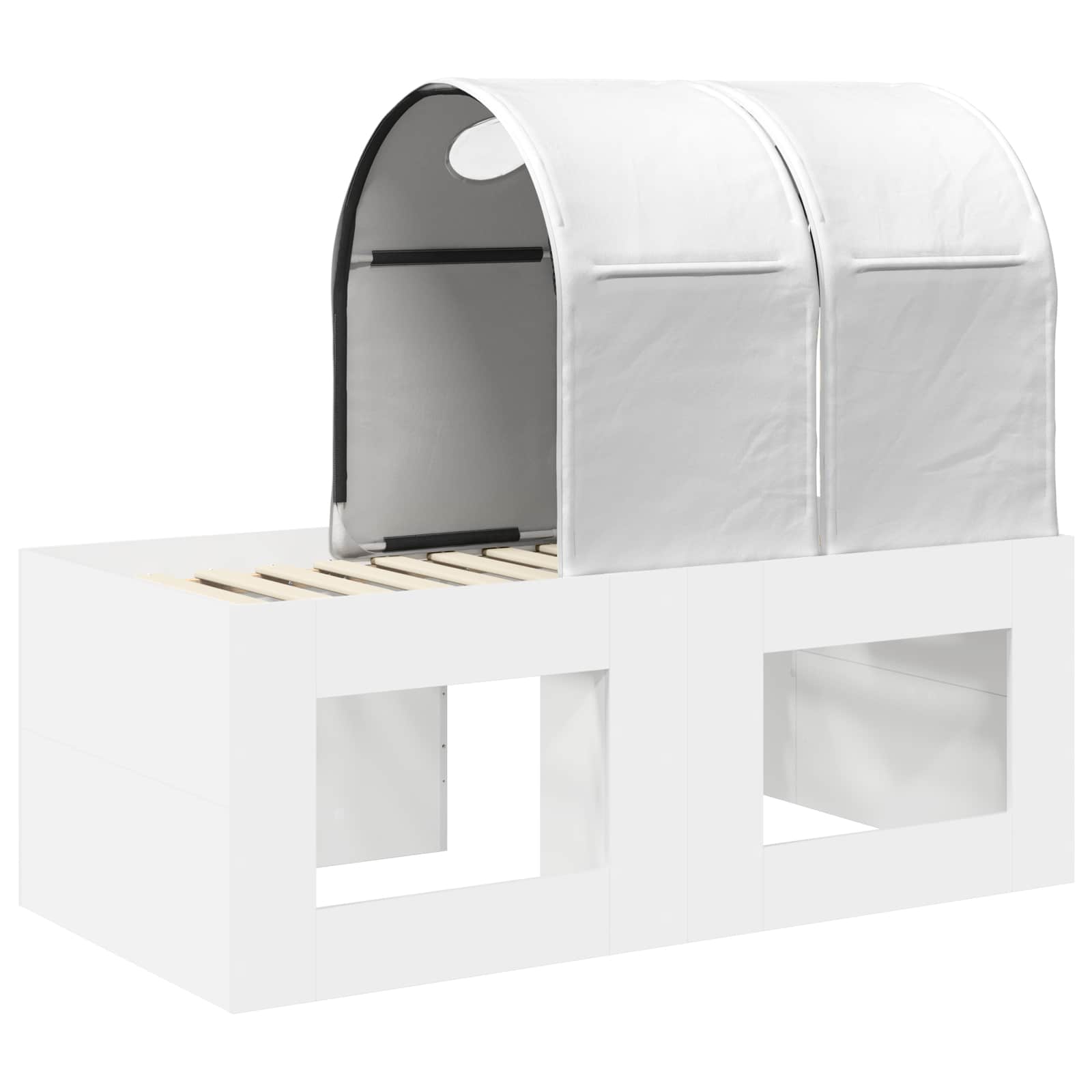 Bed met Tunnel 4 pcs Artisian Eik en Wit Bewerkt hout