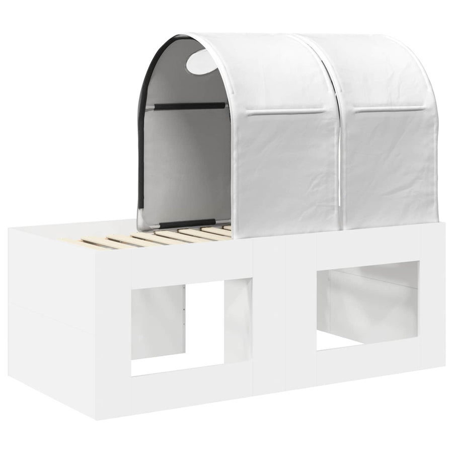 Bed met Tunnel 4 pcs Artisian Eik en Wit Bewerkt hout