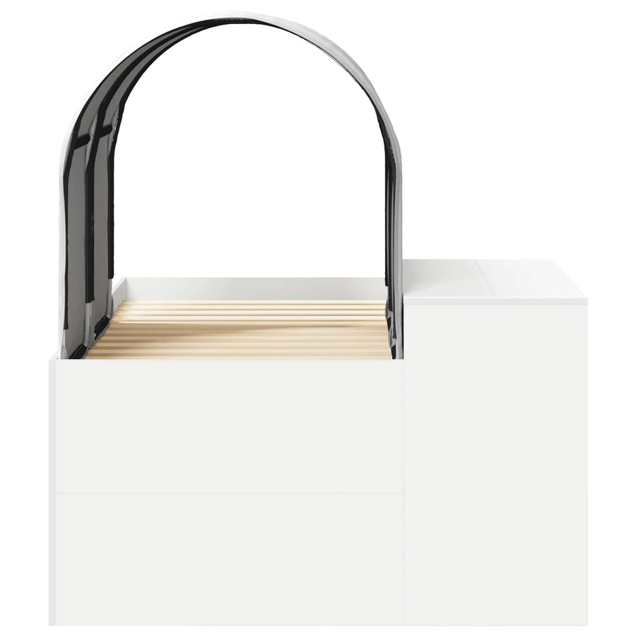 Bed met Tunnel 4 pcs Artisian Eik en Wit Bewerkt hout