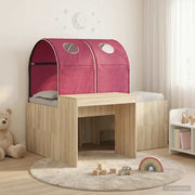 Bed met tunnel 163x123.5x75 cm bewerkt hout