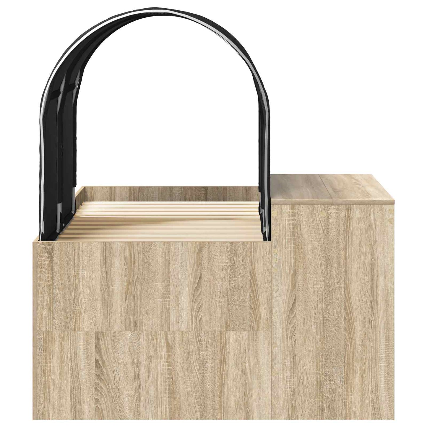 Bed met Tunnel 3 st Artisian Eik en Zwart Bewerkt hout