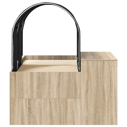 Bed met Tunnel 3 st Artisian Eik en Zwart Bewerkt hout