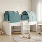 Kinderbed 203x111x68,5 cm wit lichtblauw