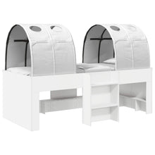 Hoge Bed Frame voor Kids met Tunnel Wit Bewerkt hout