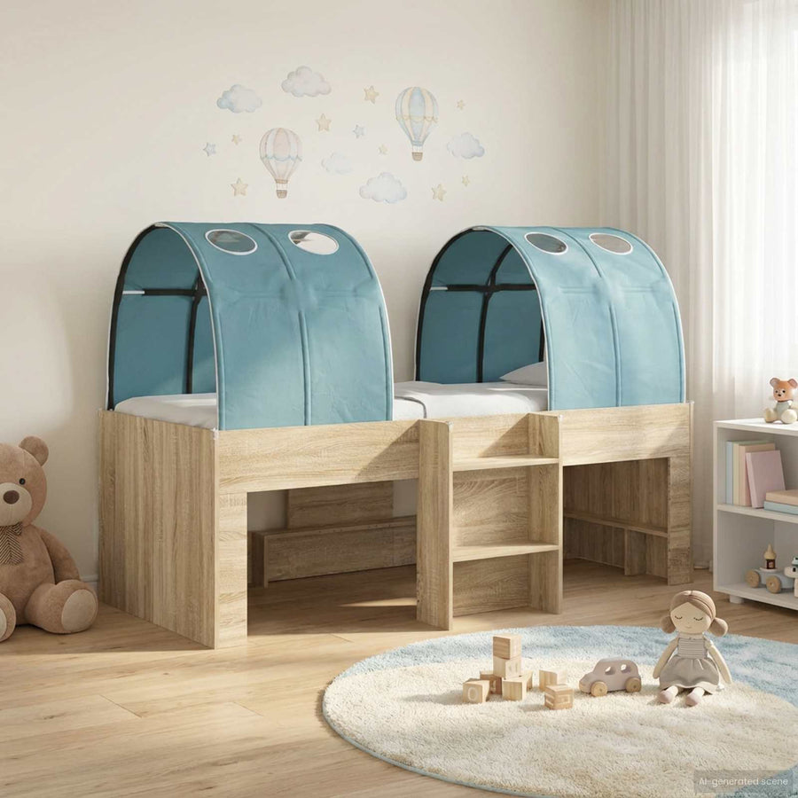 Hoge Bed Frame voor Kids met Tunnel 3 st Bewerkt hout