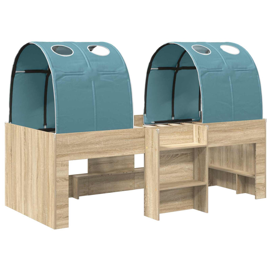 Hoge Bed Frame voor Kids met Tunnel 3 st Bewerkt hout