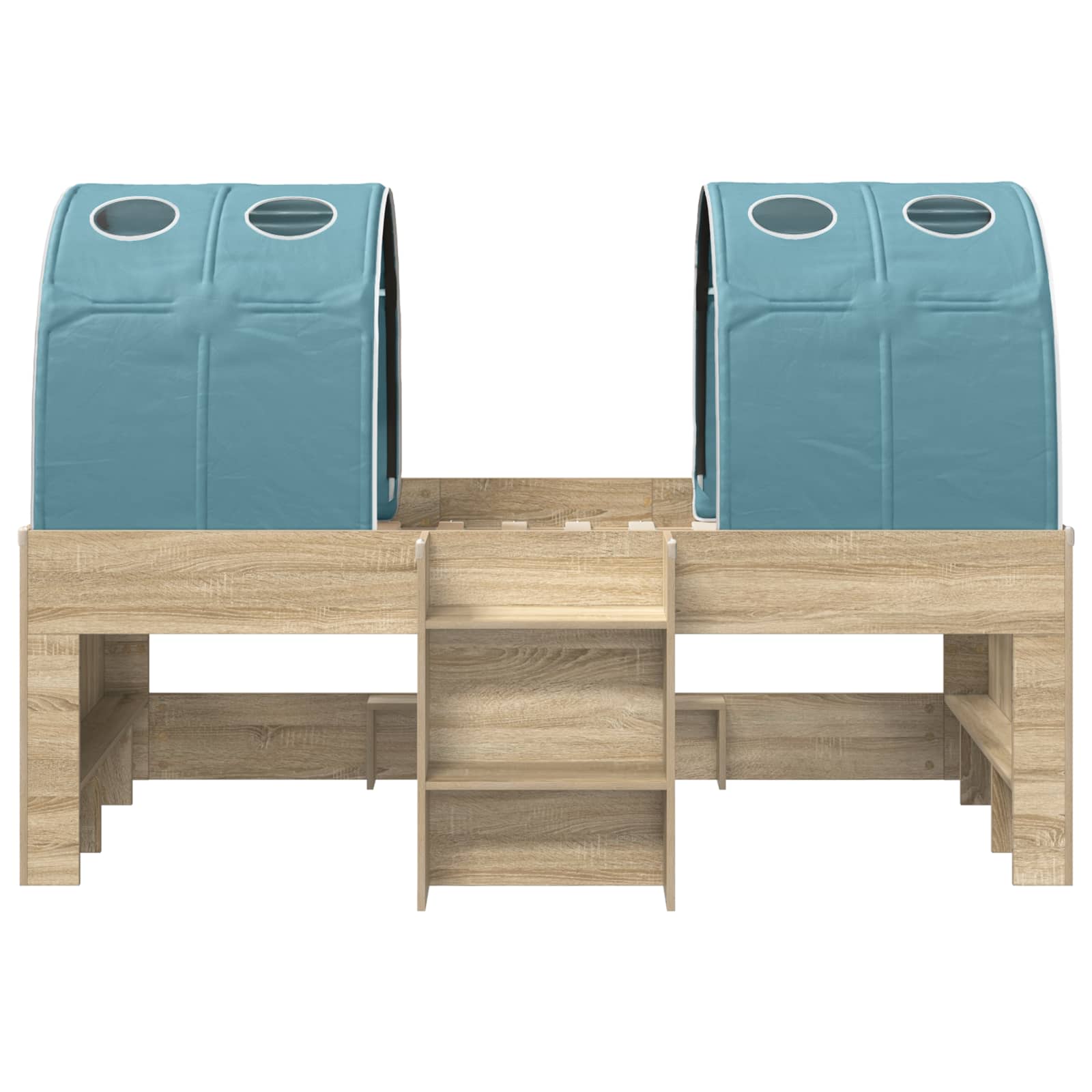Hoge Bed Frame voor Kids met Tunnel 3 st Bewerkt hout