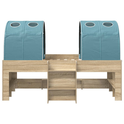 Hoge Bed Frame voor Kids met Tunnel 3 st Bewerkt hout