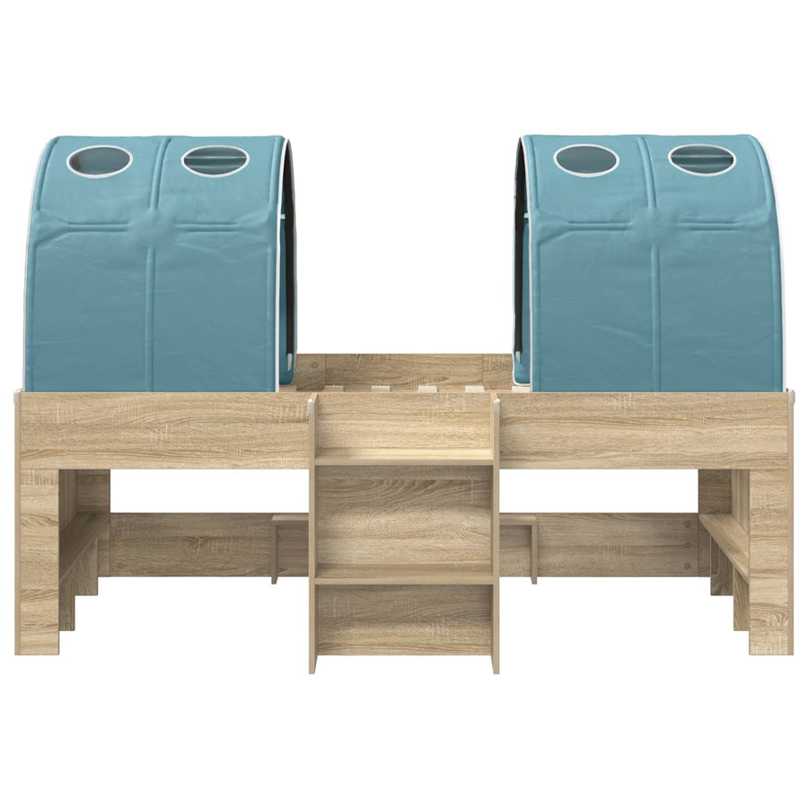 Hoge Bed Frame voor Kids met Tunnel 3 st Bewerkt hout