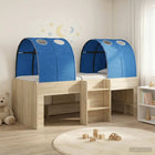 Kinderbed frame met tunnel 203x111x68,5 cm sonoma eiken blauw