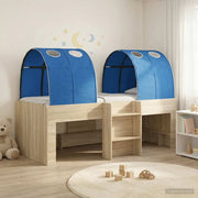 Kinderbed frame met tunnel 203x111x68,5 cm sonoma eiken blauw